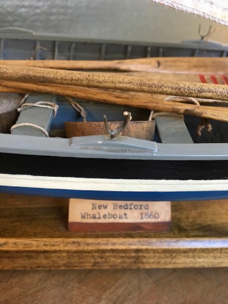Folk Art Hand Built Model of a New Bedford Whale Boat
