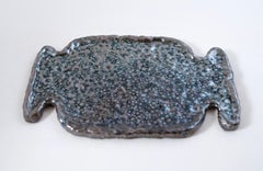 Hand Built Oil Spot Plate, from Shigaraki Series