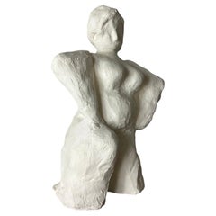 Hand-Built Plaster Sculpture, Post-Modern Female Form, USA, 1992