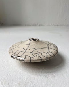 Hand-built Raku-fired Wabi Sabi Ikebana Vase