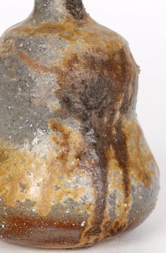 Hand Built Sculptural Wood Fired Gourd Shaped Signed Studio Pottery Vase