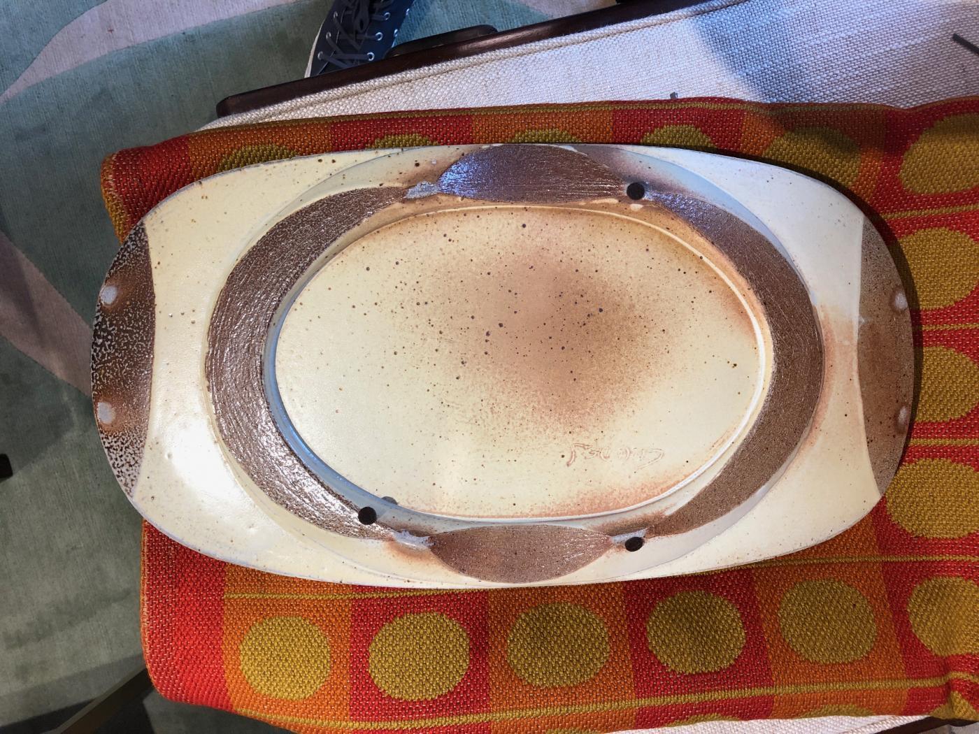 American Hand-Built Stoneware Tray by Tyler Gulden