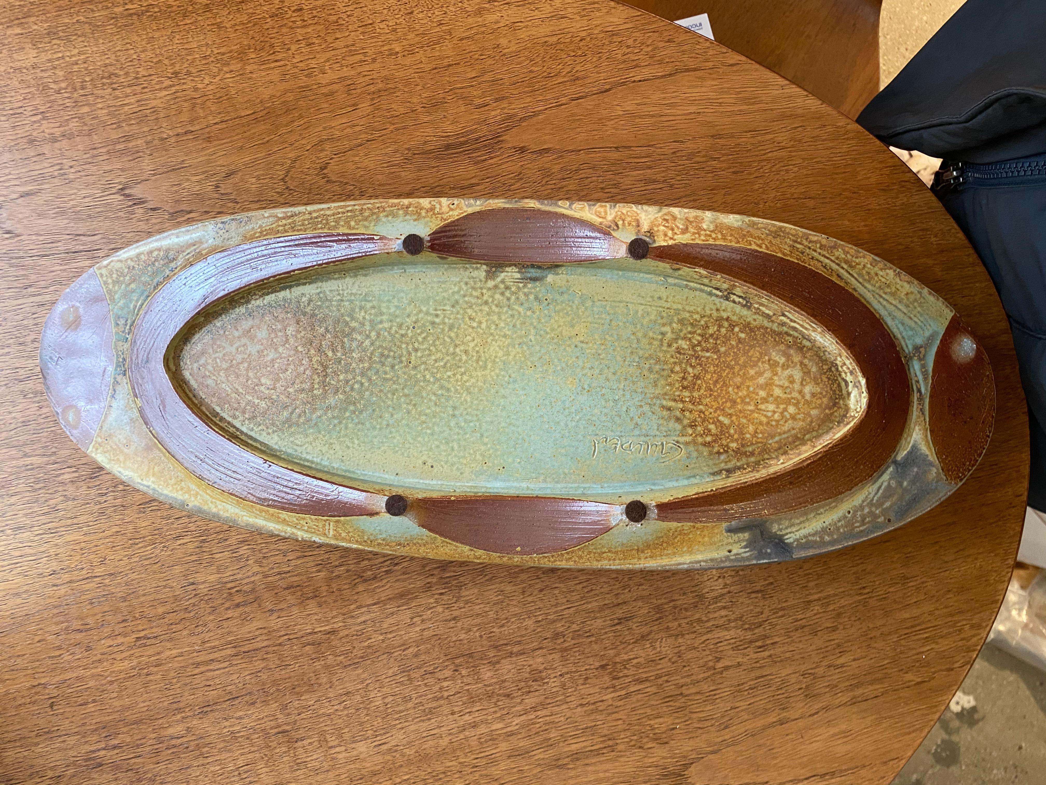 American Hand-Built Stoneware Tray by Tyler Gulden