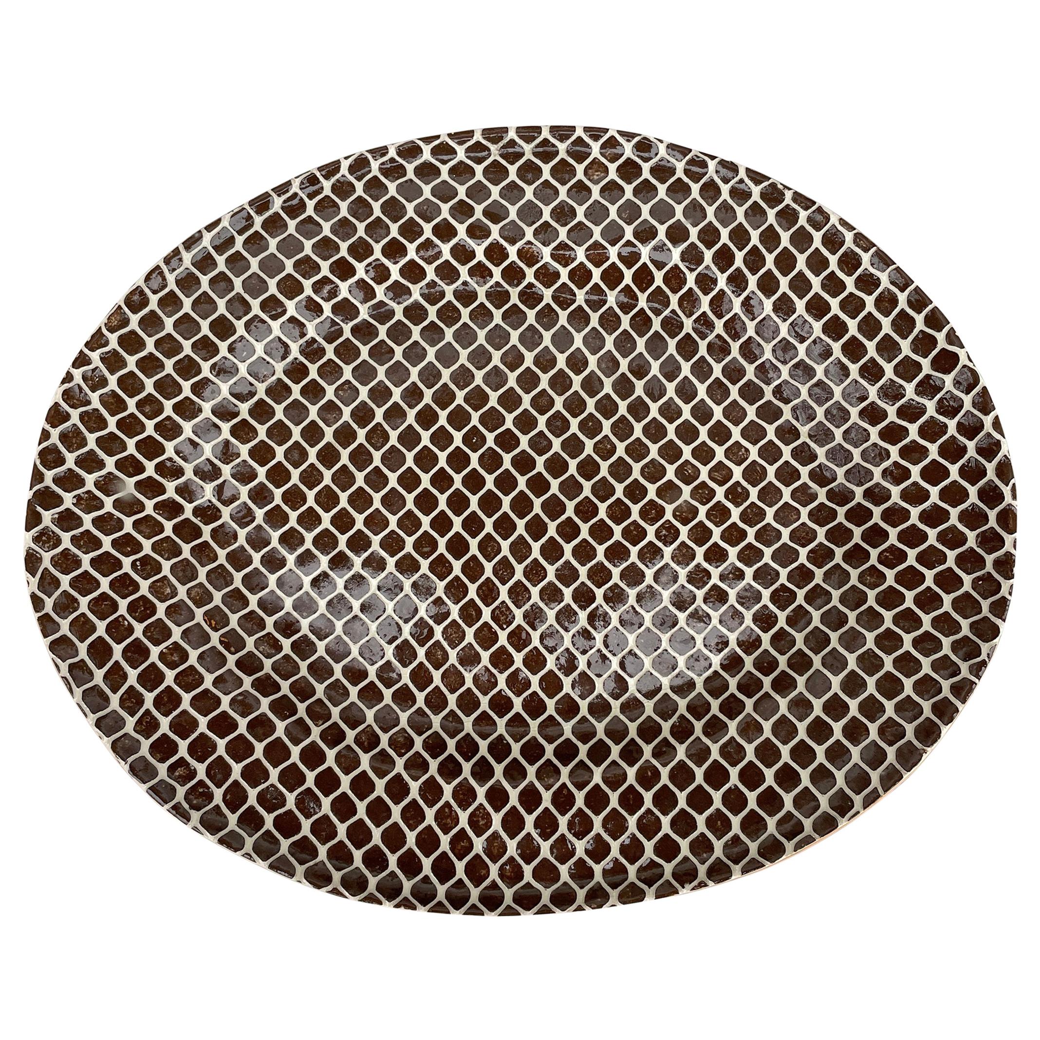 Plato de cerámica Studio Pottery hecho a mano