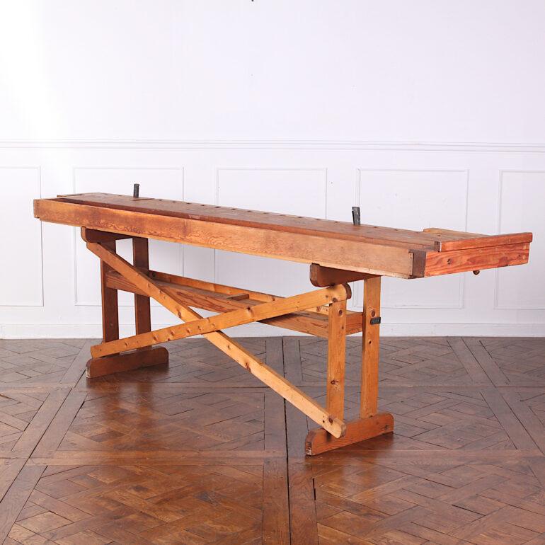 Oak Hand-Built Workbench with Two Vices