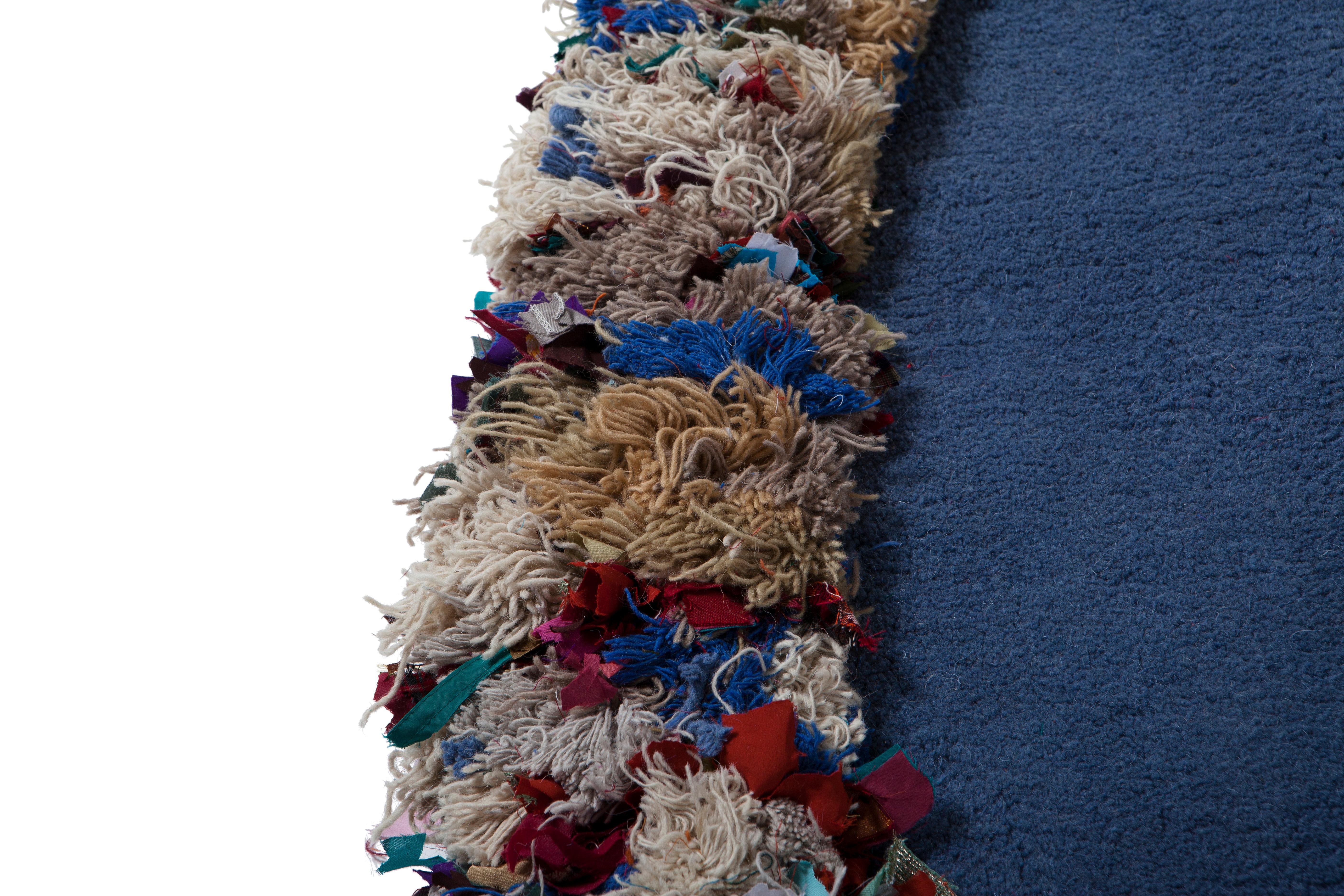 Hand Carpet, Hand Knotted in Wool and Recycled Fabrics, Lorenzo Damiani In New Condition For Sale In Milan, Lombardy