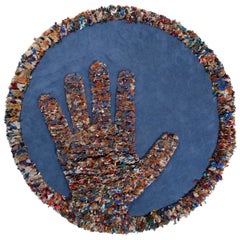 Hand Carpet, Hand Knotted in Wool and Recycled Fabrics, Lorenzo Damiani