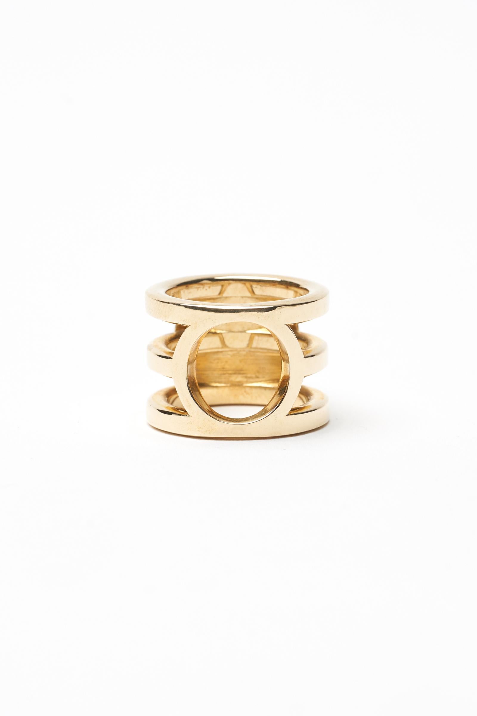 Contemporary Hand Carved 14 Karat Yellow or White Gold Kind of Mood Ring by S A D É. For Sale