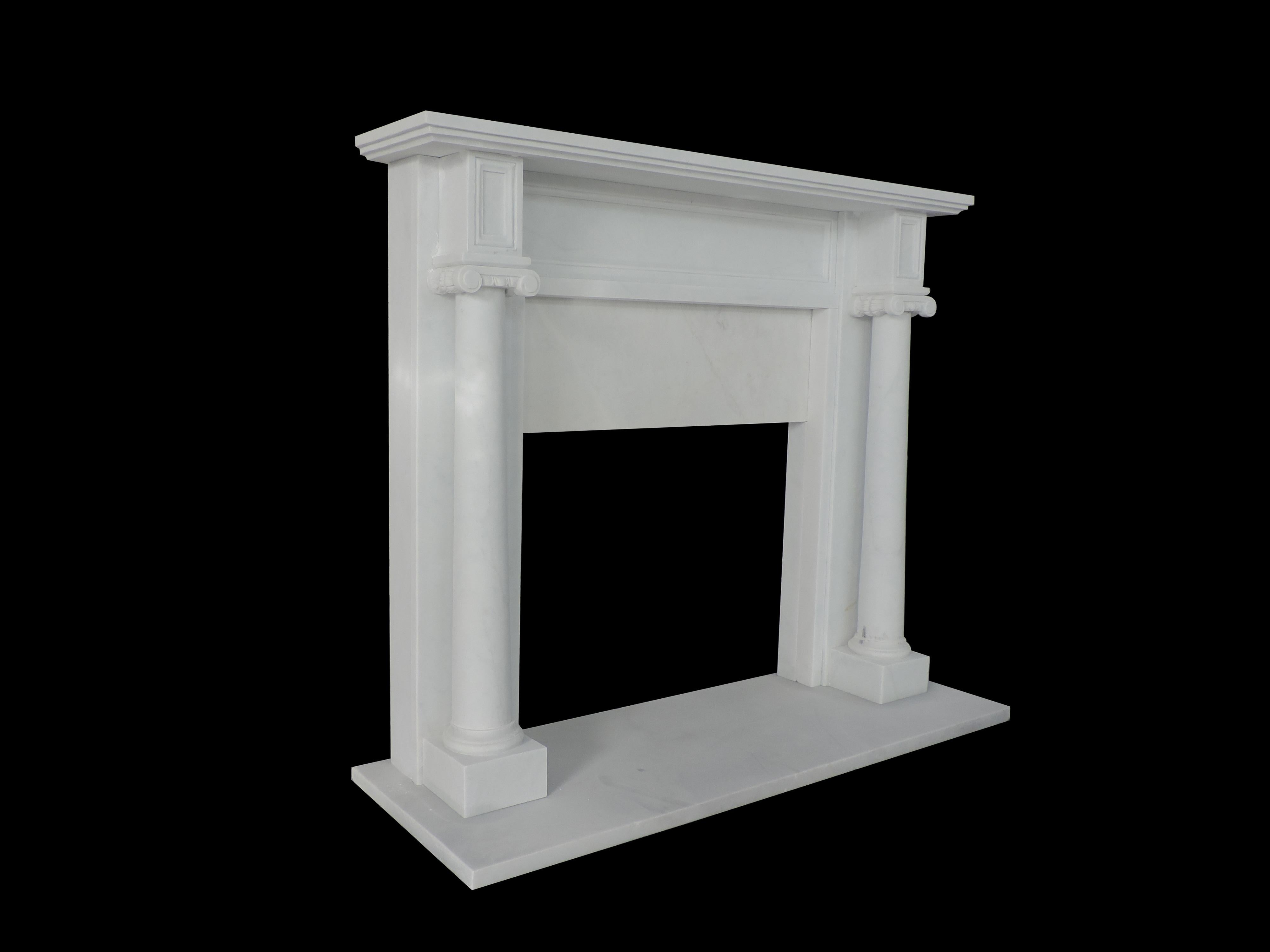 The mantle is hand carved out of natural blocks of marble from the quarry and is priced competitively.