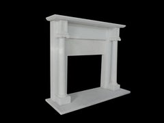 Hand Carved 19th Century English Style Marble Fire Surround