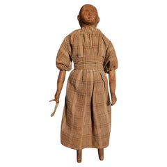 Hand Carved 19thc Wood Doll