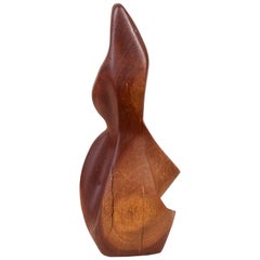 Hand Carved Abstract Wooden Sculpture