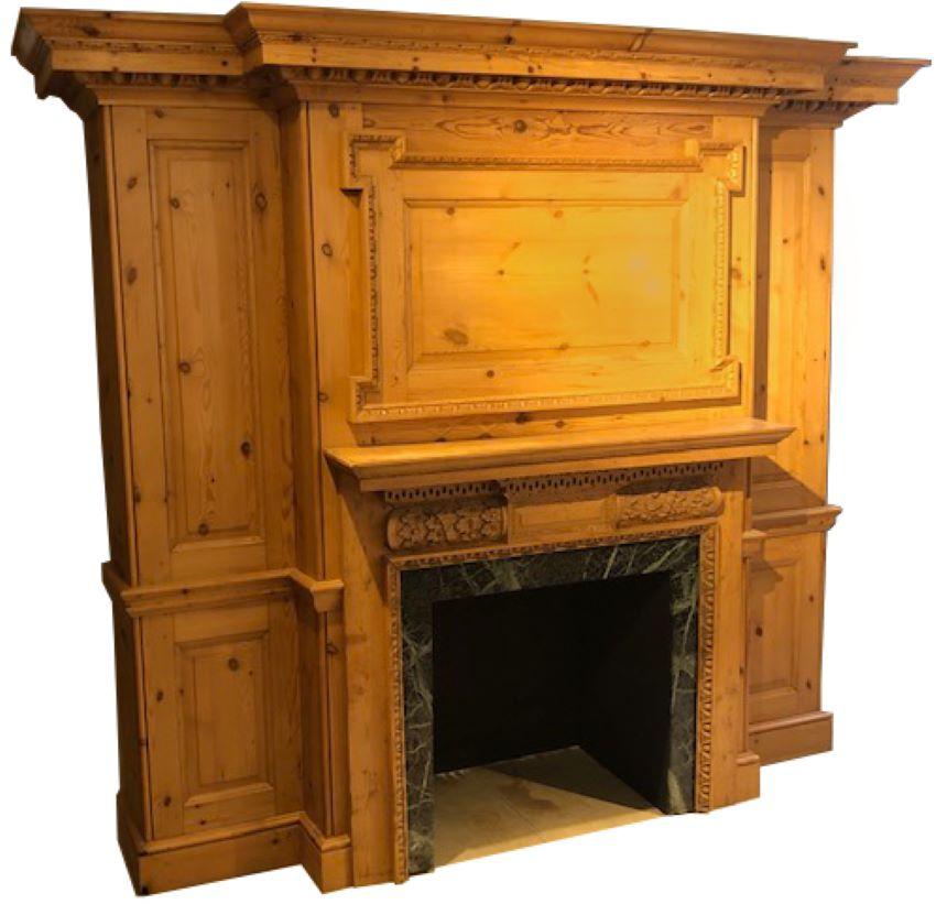 pine fireplace surround