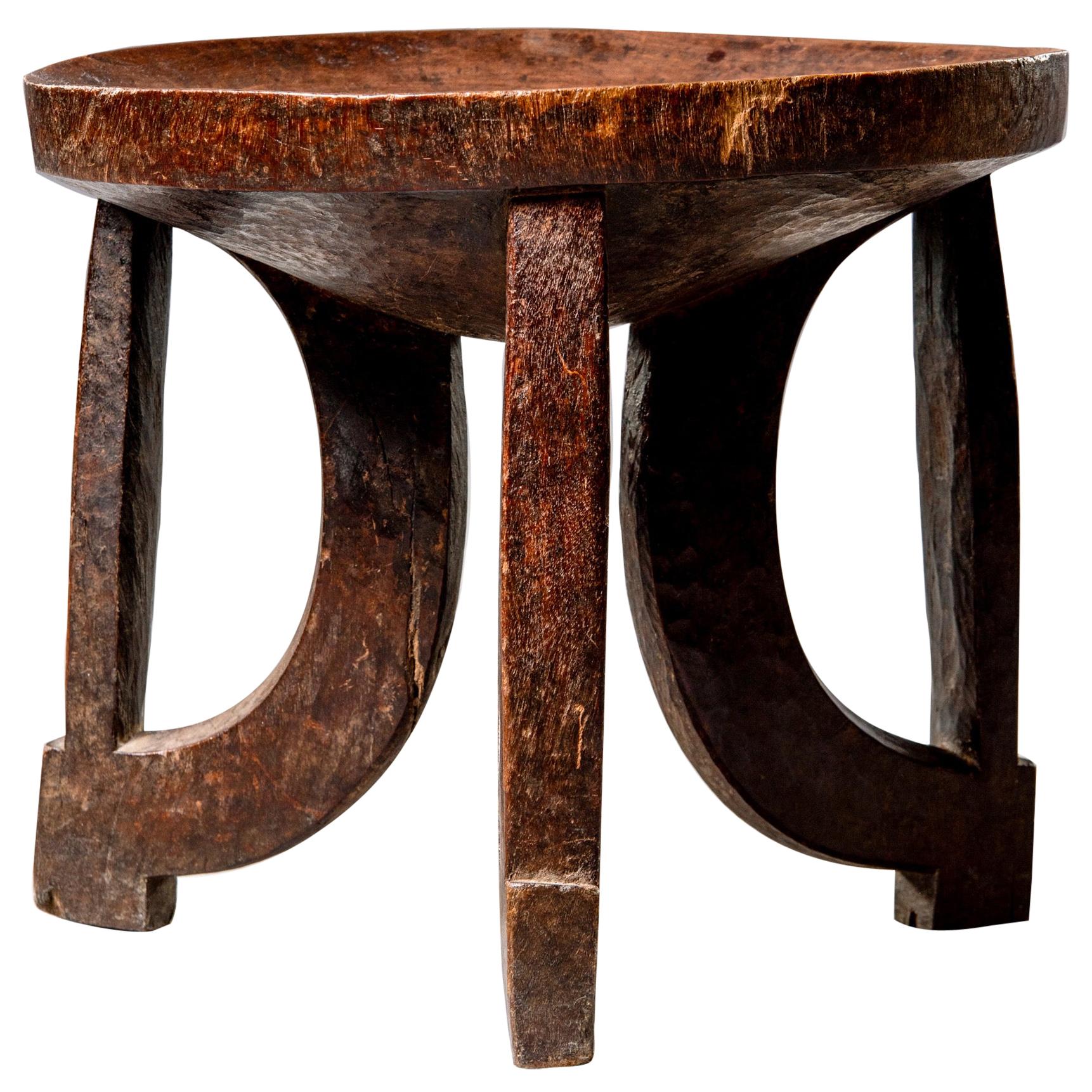 Hand Carved African Hardwood Tribal Stool/Table