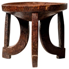 Hand Carved African Hardwood Tribal Stool/Table