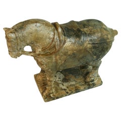 Hand Carved Agate Horse Sculpture