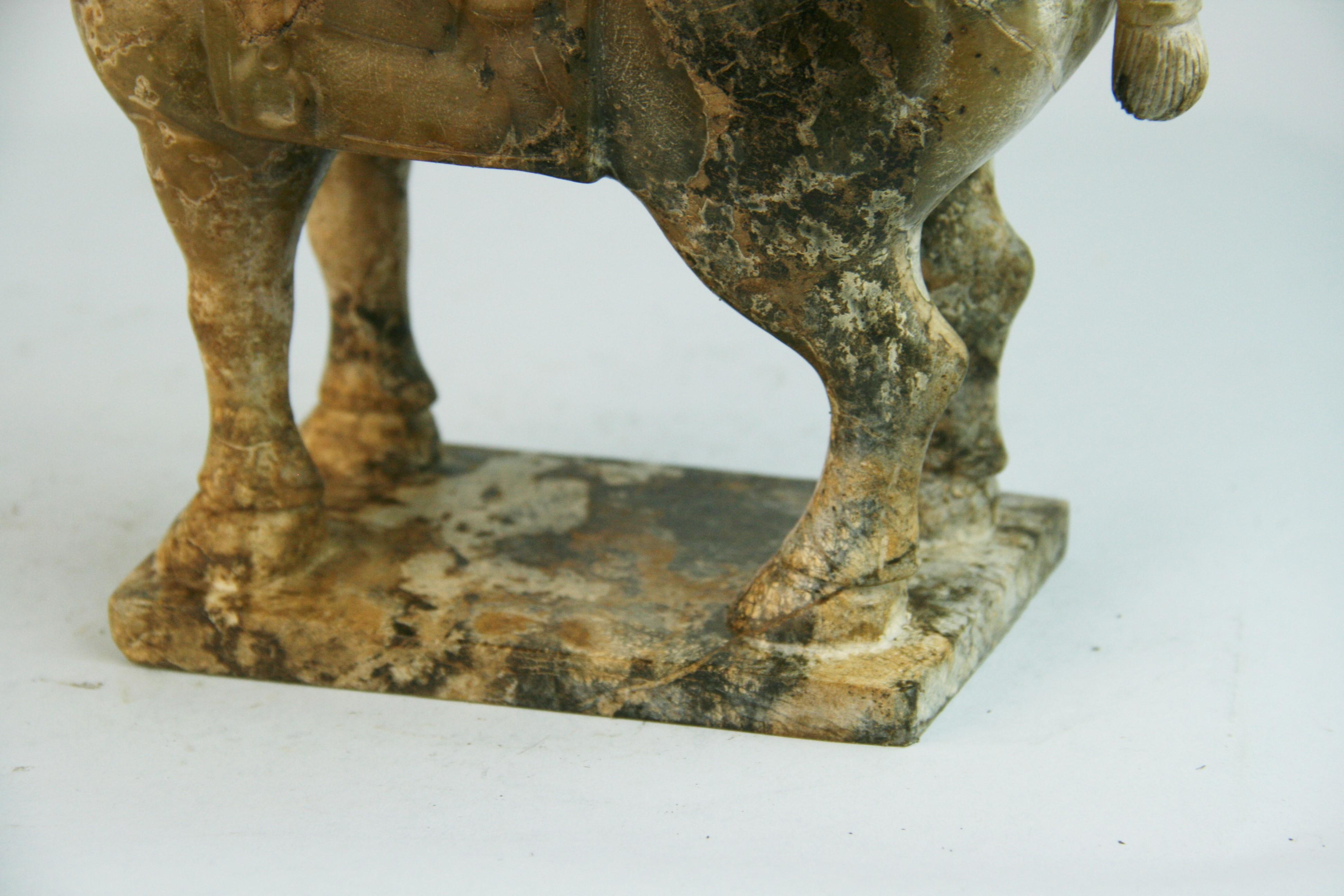 Hand Carved Agate Horse Sculpture For Sale 1