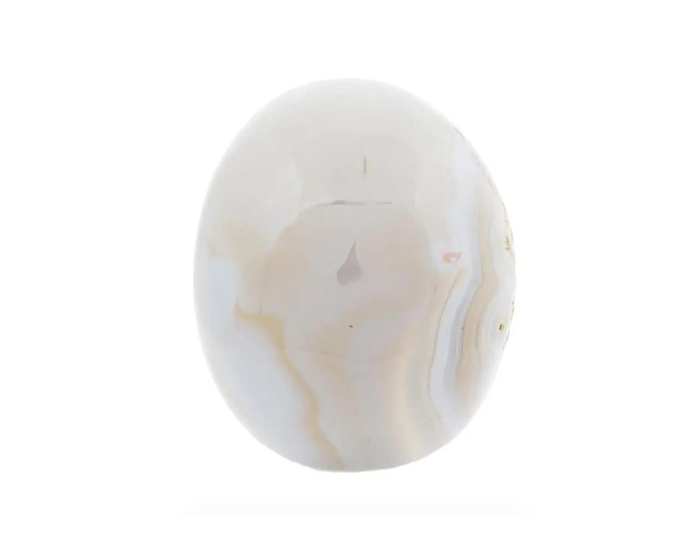 20th Century Hand Carved Agate Human Skull Figurine For Sale