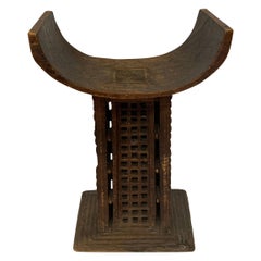 Antique Hand Carved Ashanti Stool