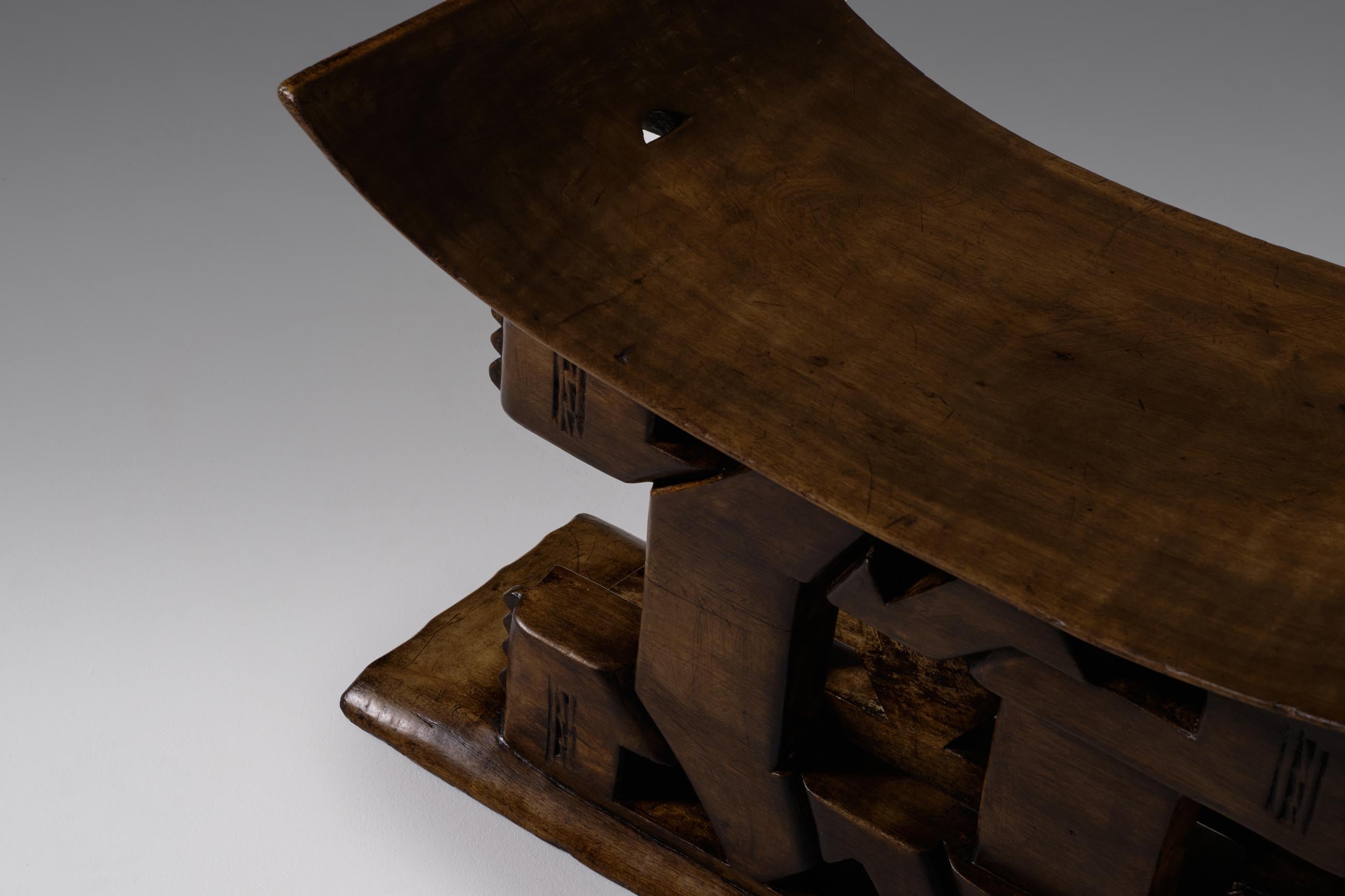 Tribal Hand Carved Akan or Ashanti Stool