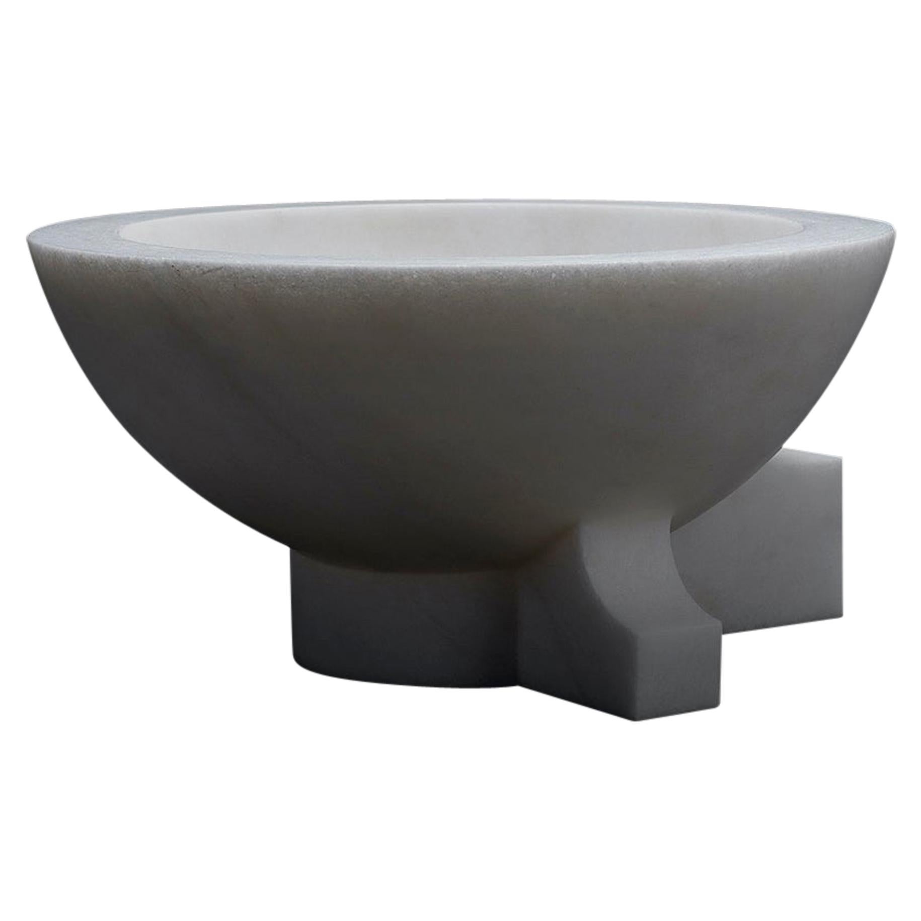 Hand Carved Alabaster "Galeana" Tall Bowl by Jorge Diego Etienne
