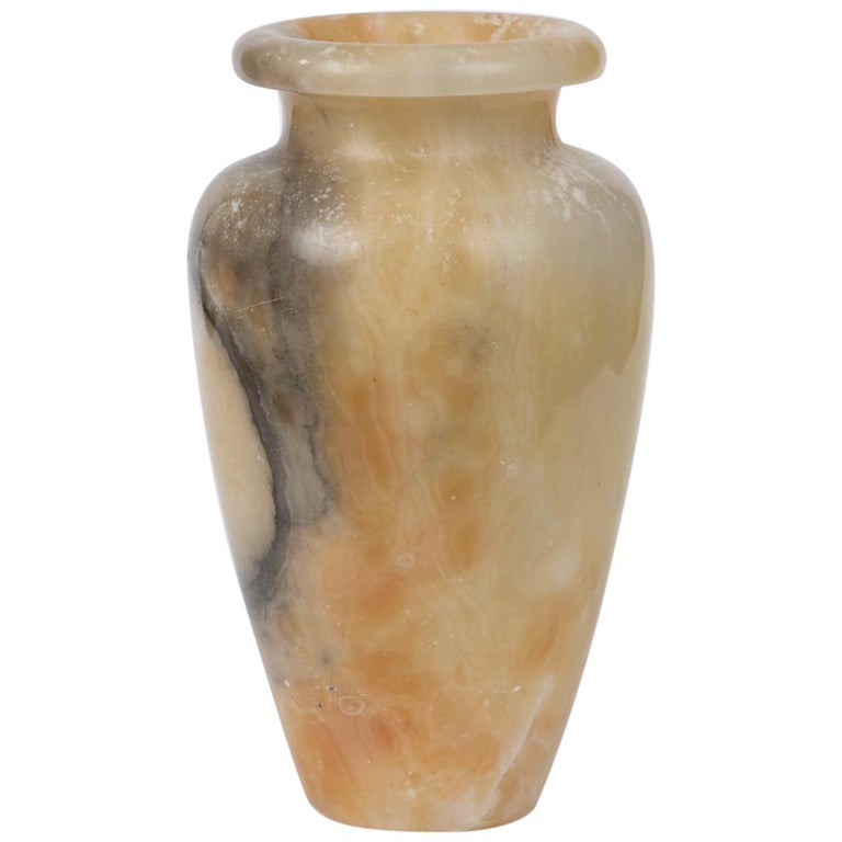 Hand Carved Alabaster Vase at 1stDibs