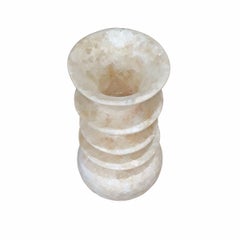 Hand-Carved Alabaster Vase, Organic Modern Style, Egypt, Contemporary