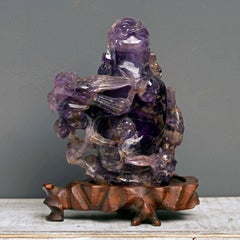 Handgeschnitzte Amethyst-Skulptur-Flasche