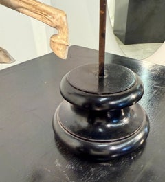 Hand-Carved Anatomical Horse Model on Stand