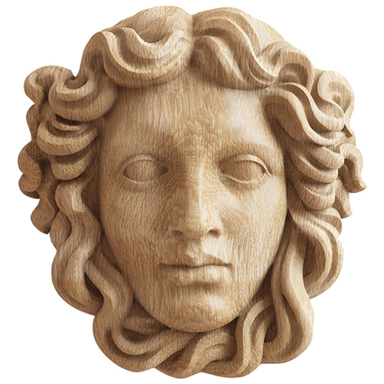 Hand Carved Ancient Greek Mask Reproduction For Sale at 1stDibs | greek  statue mask, acient greek mask, female greek masks