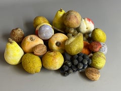 Hand Carved and Colored Marble Fruit Arrangement