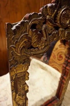Hand Carved and Gilded Chinese Mirror