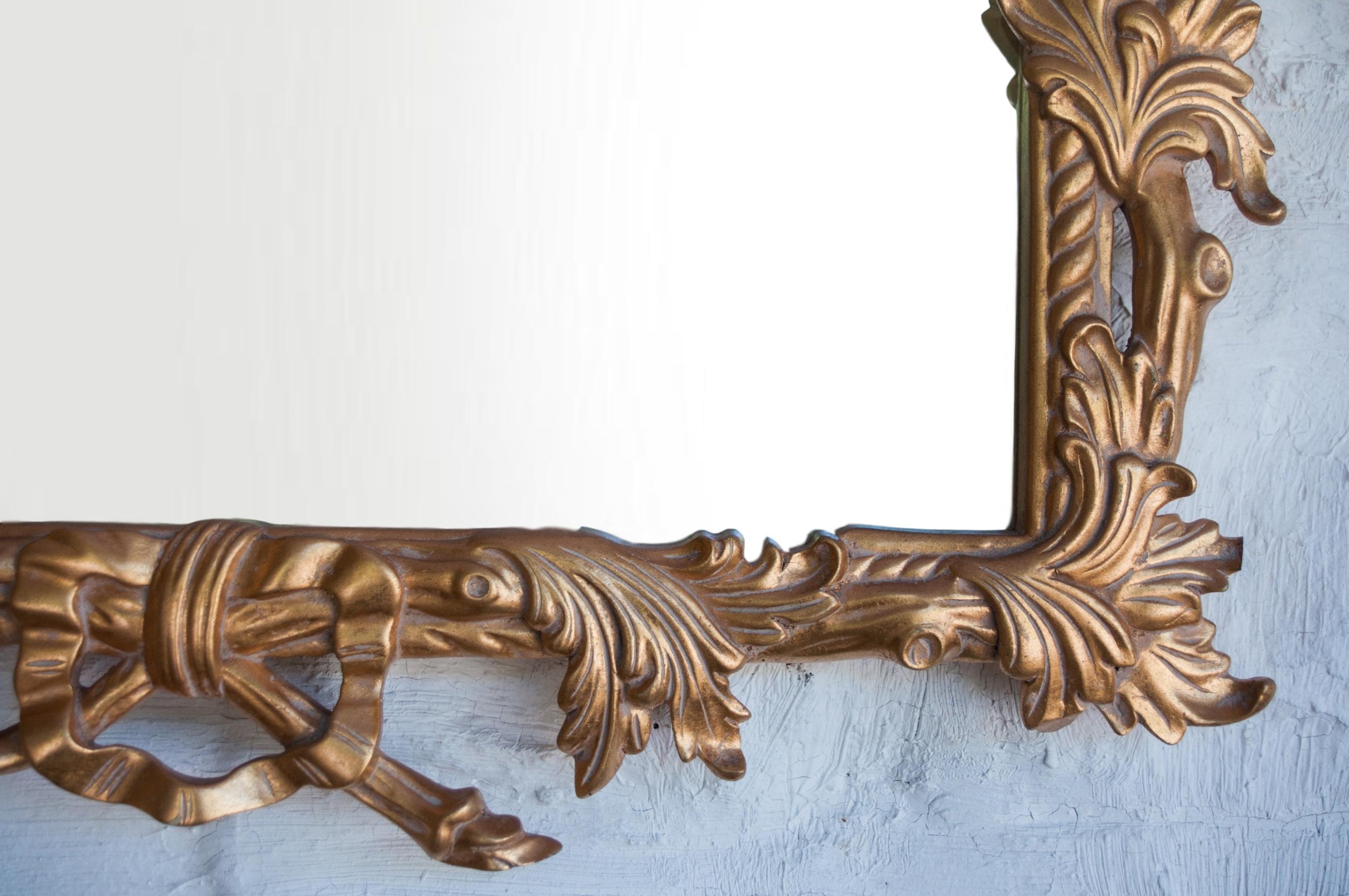 French Hand Carved and Gilded Mirror, English