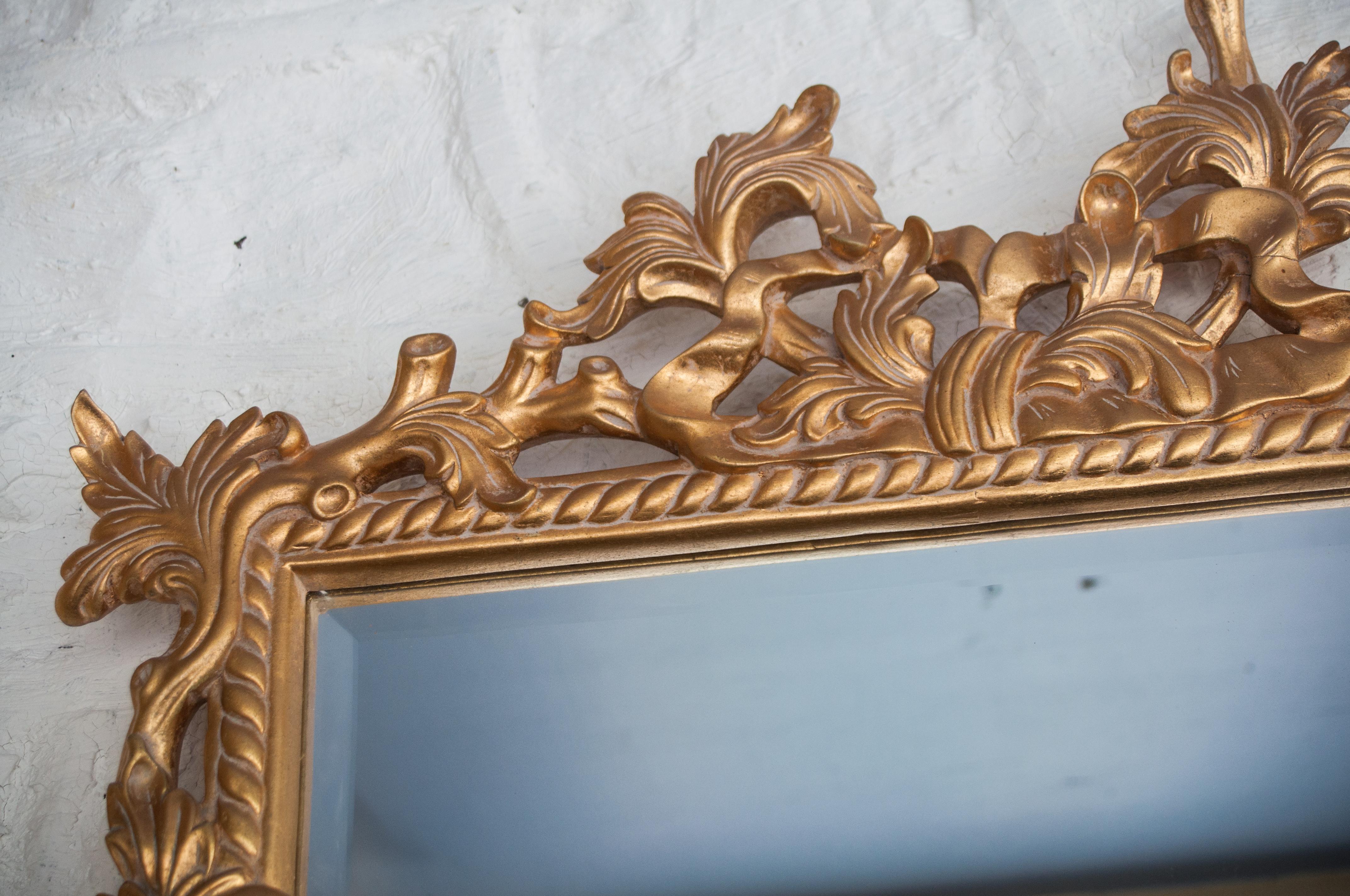 Hand Carved and Gilded Mirror, English In Good Condition In Banner Elk, NC