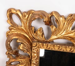Hand Carved and Gilded Wooden Wall Mirror
