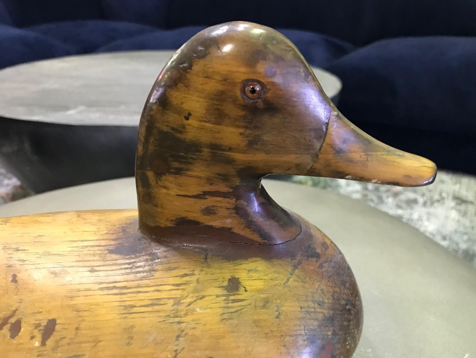 vintage wood duck decoy hand carved
