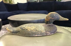 Hand Painted Carved Wood Large Vintage Wood Duck Decoy, Early 20th Century