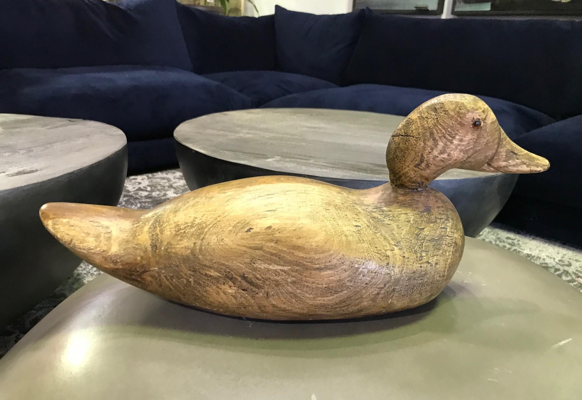 hand carved wood duck decoys