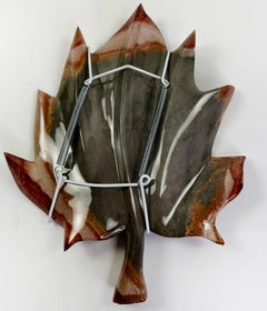 Leaf Hand Carved and Polished from Desert Jasper