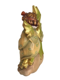 Hand Carved Angel Child Figurine Statue, 1960s German Oberstdorf