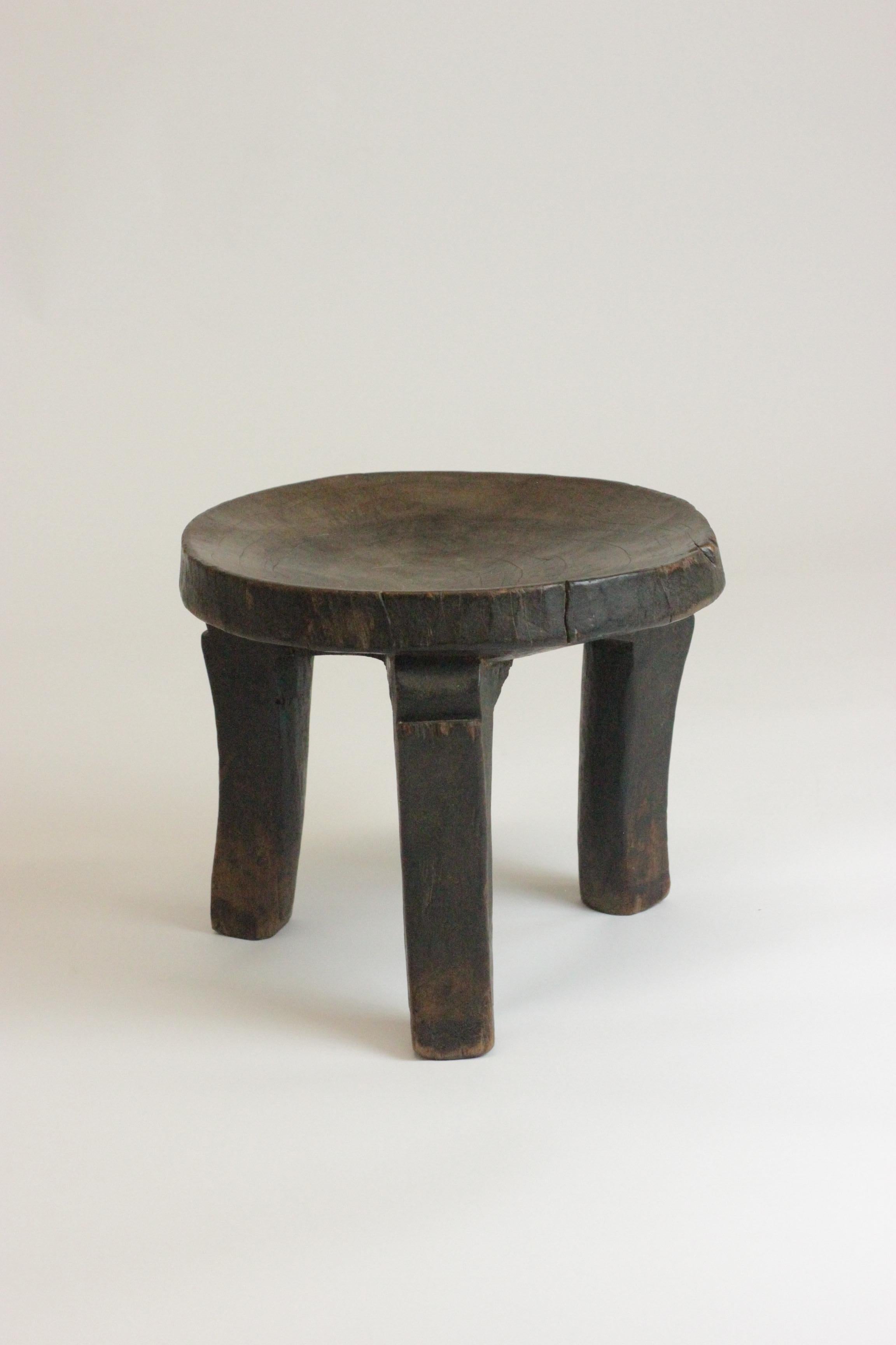 Hand carved Antique African Footstool For Sale 1