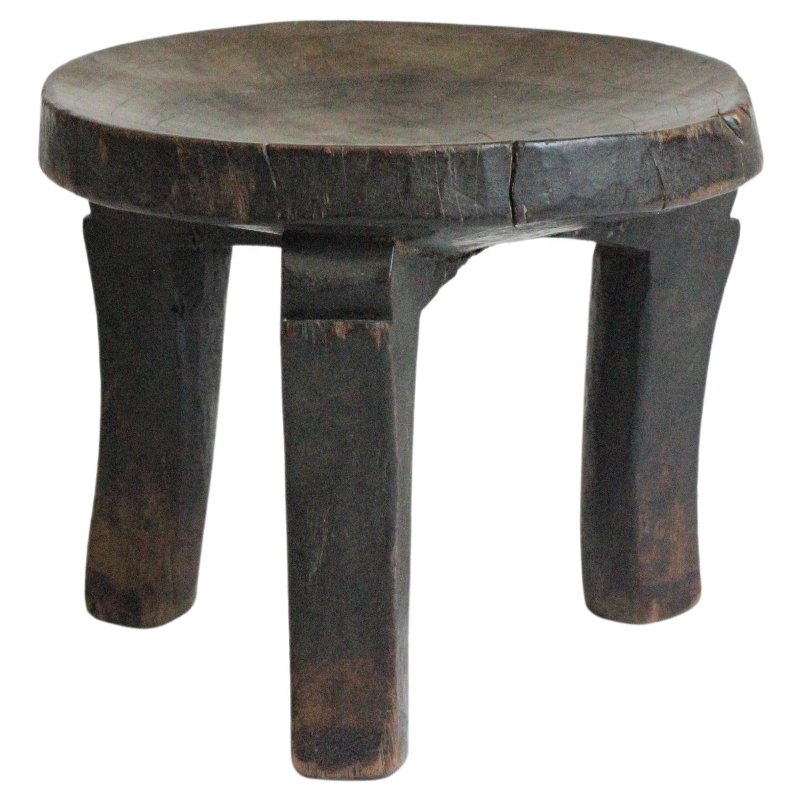 Hand carved Antique African Footstool For Sale