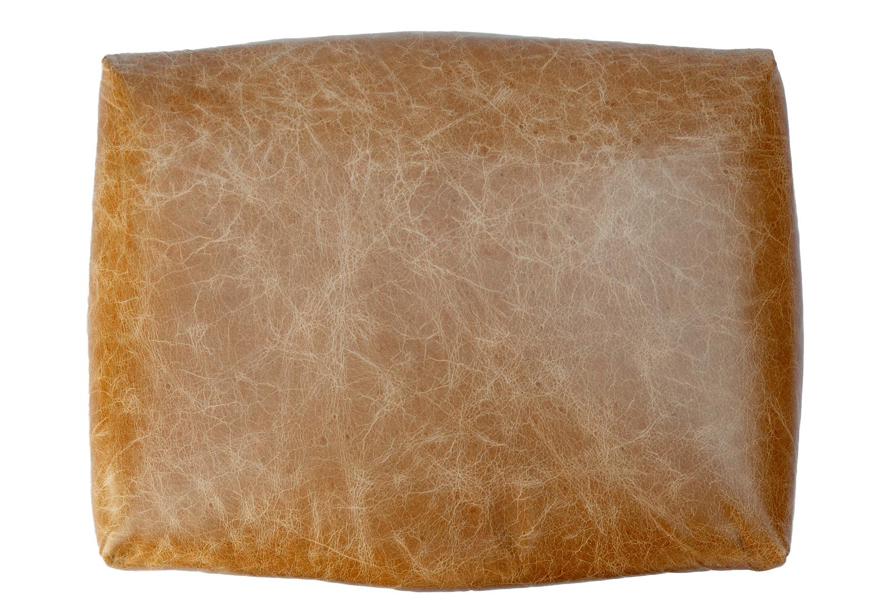 19th Century Hand carved Antique French Leather Footstool For Sale