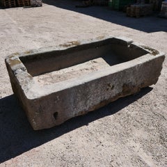 Hand-Carved Antique Stone Trough