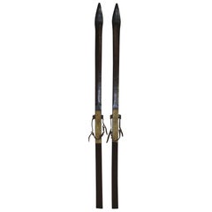 Hand Carved Ash Scandinavian Skis, circa 1800