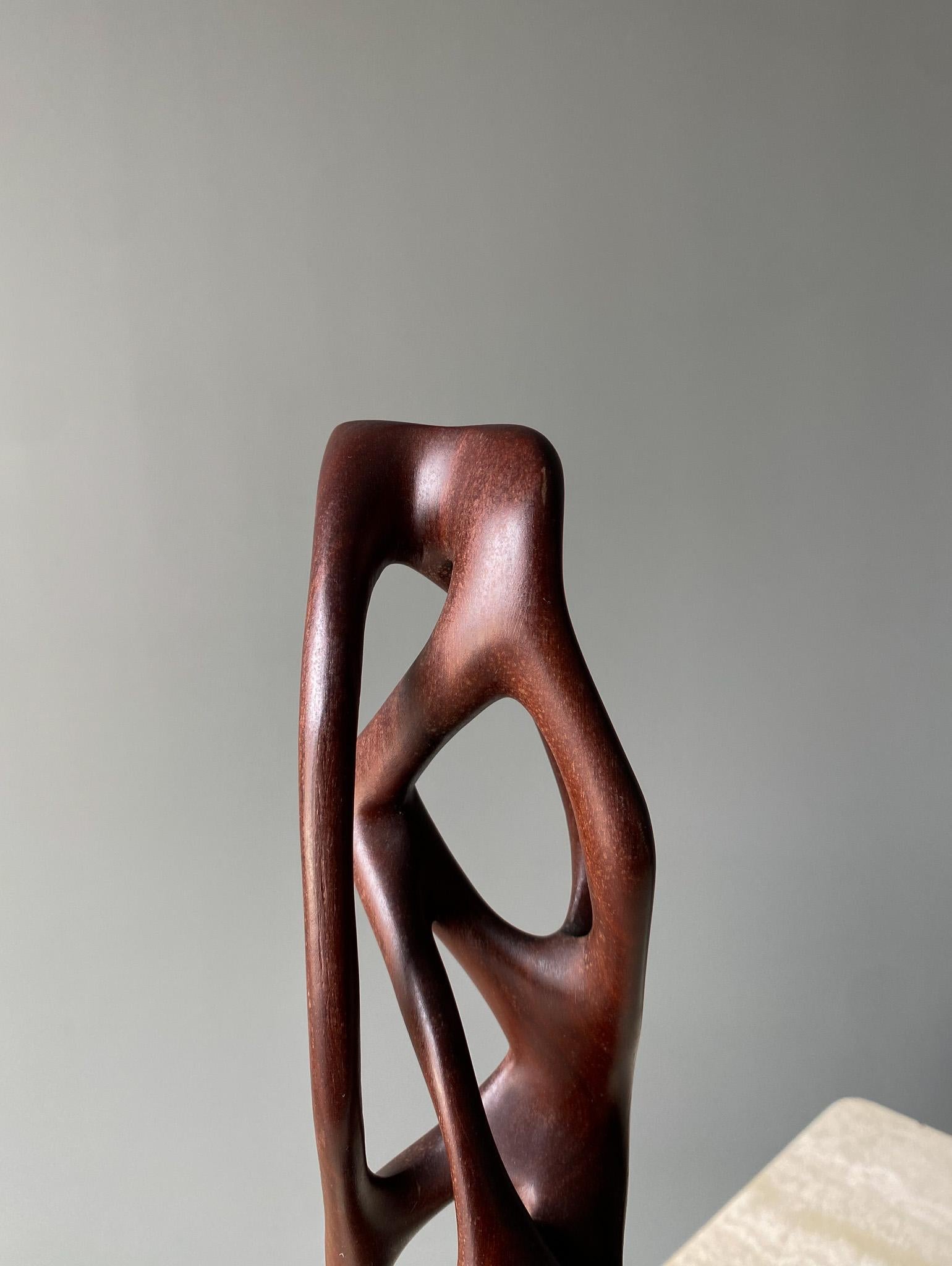 Hand Carved Biomorphic Wooden Sculpture  For Sale 2