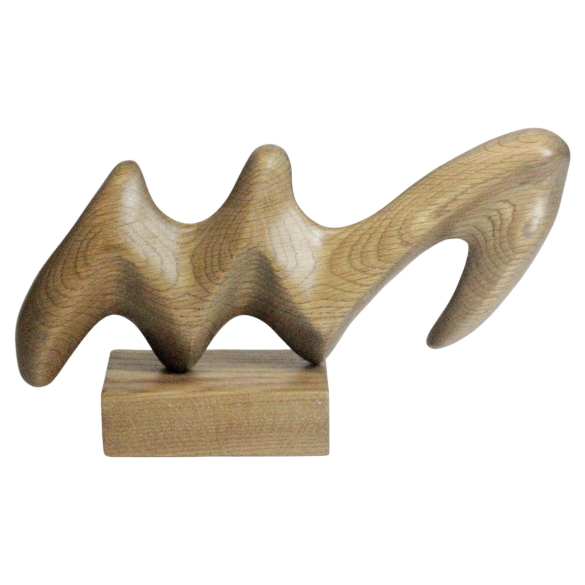 Hand Carved Biomorphic Wooden Sculpture i
