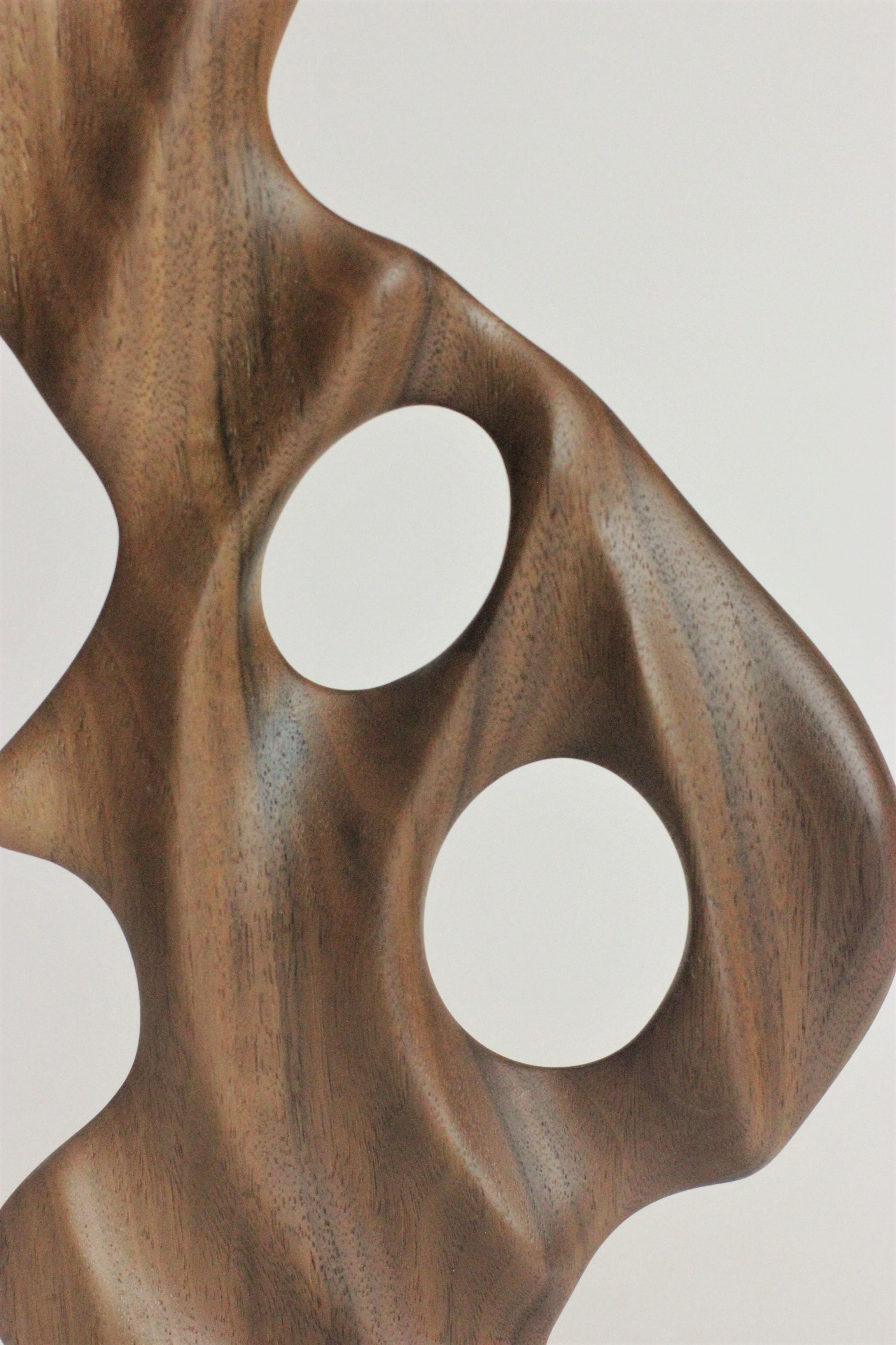 Oak Hand Carved Biomorphic Wooden Sculpture II For Sale