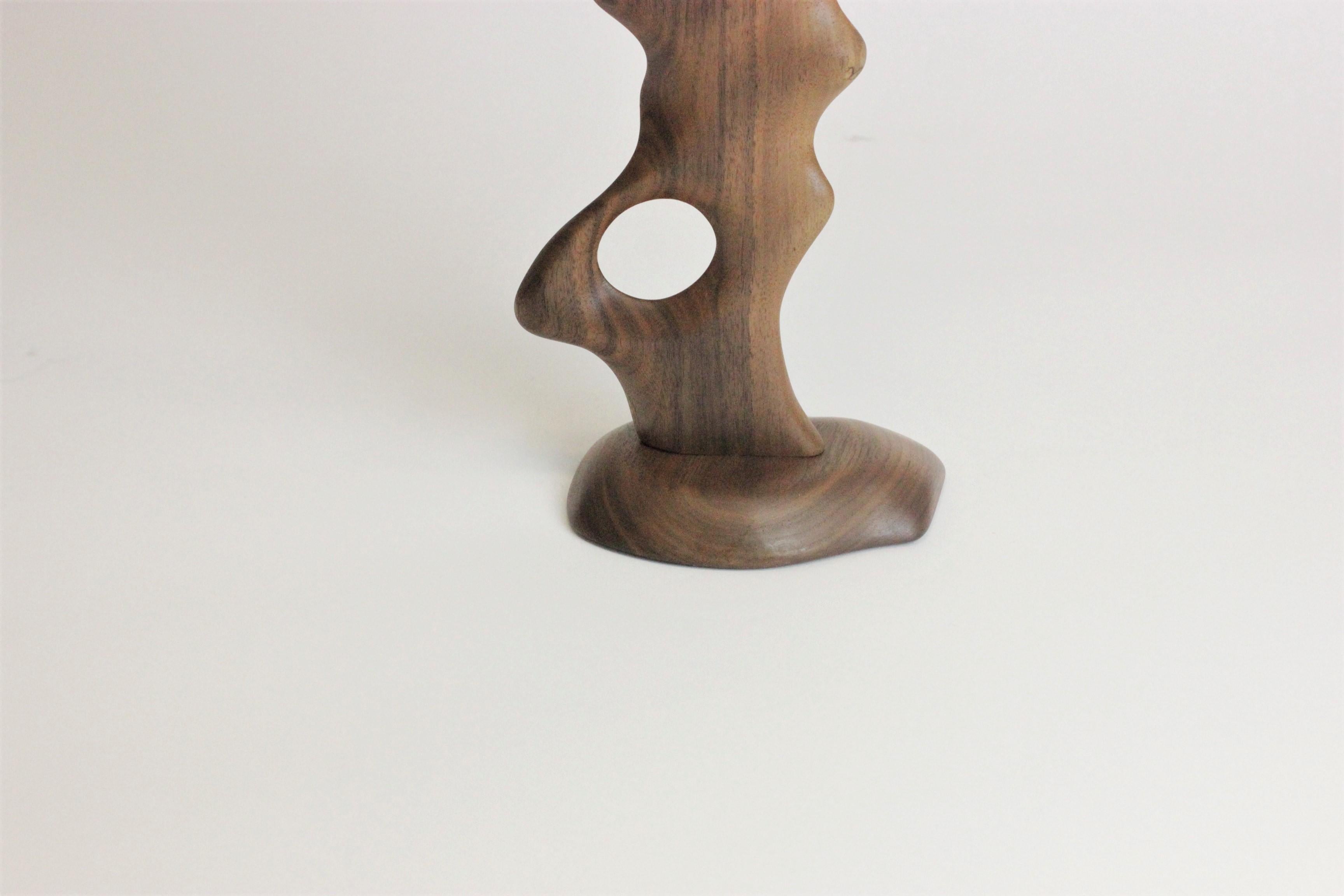 Hand Carved Biomorphic Wooden Sculpture II For Sale 1