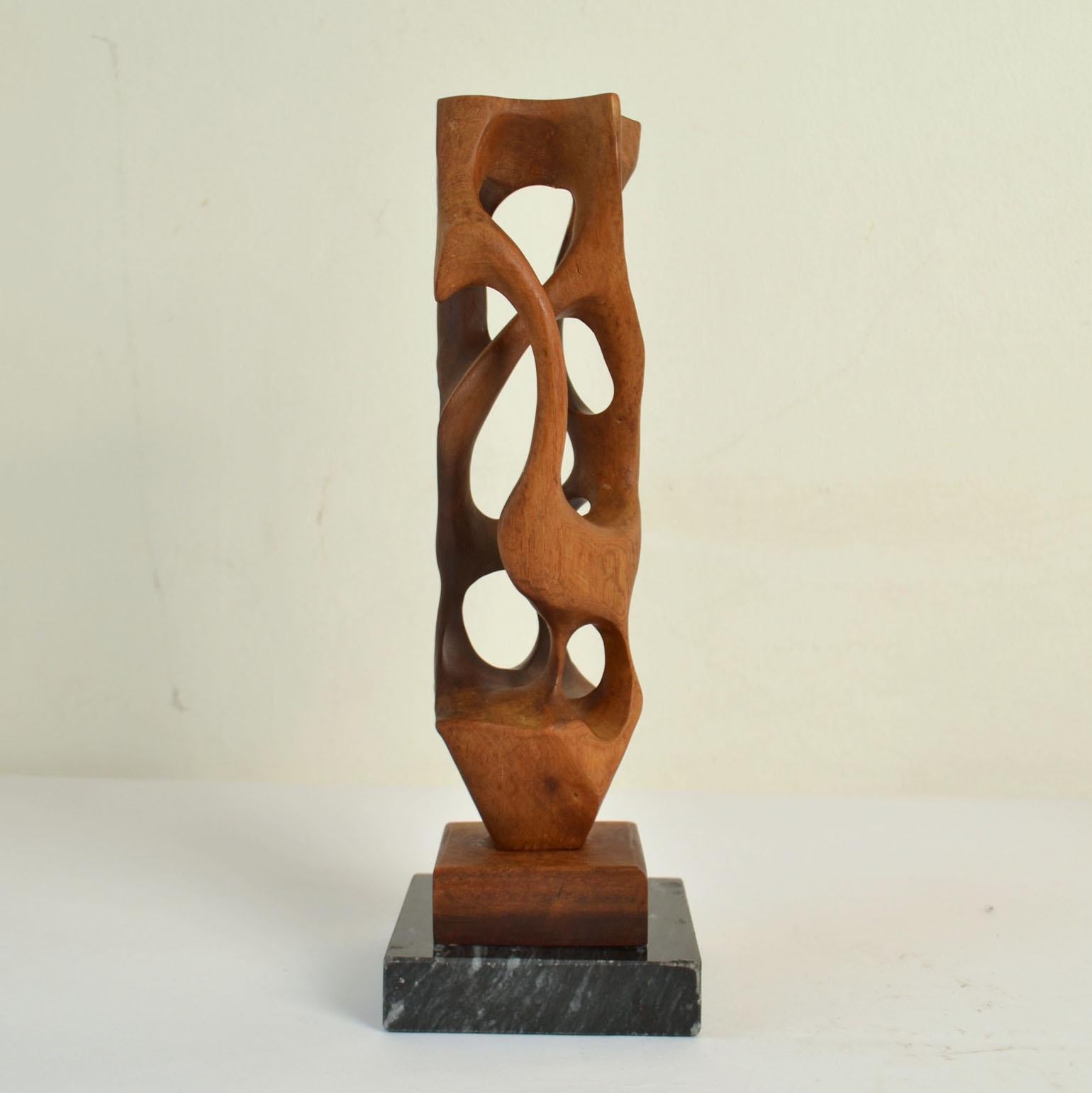 Hardwood Hand Carved Biomorphic Wooden Sculptures